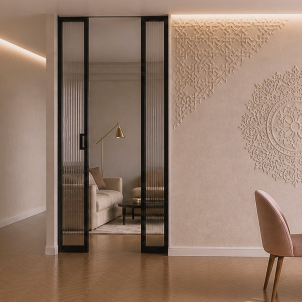 Premium Buy 2 Get 1 Free promotion banner by DFA Decor, showcasing stylish interior wall stencils for DIY home makeovers.