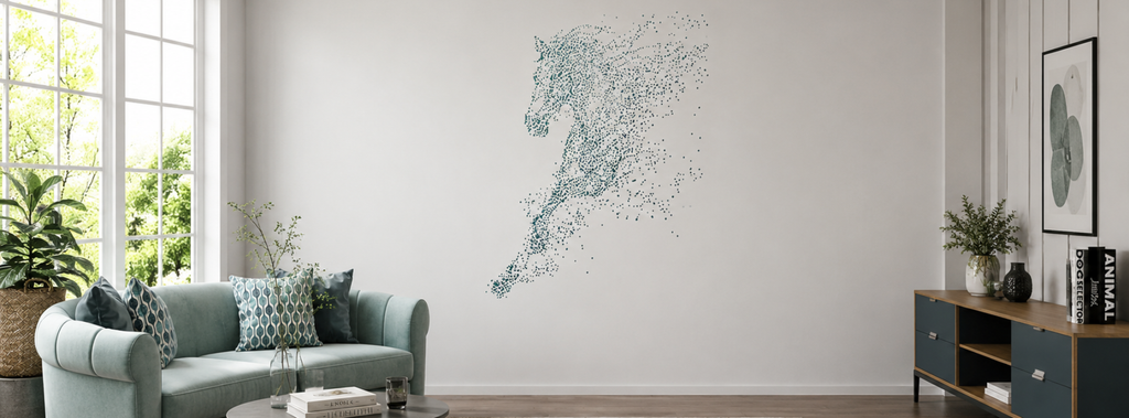 Large accent wall template featuring a detailed animal design for aesthetic decoration of a living room or bedroom by DFA Decor.
