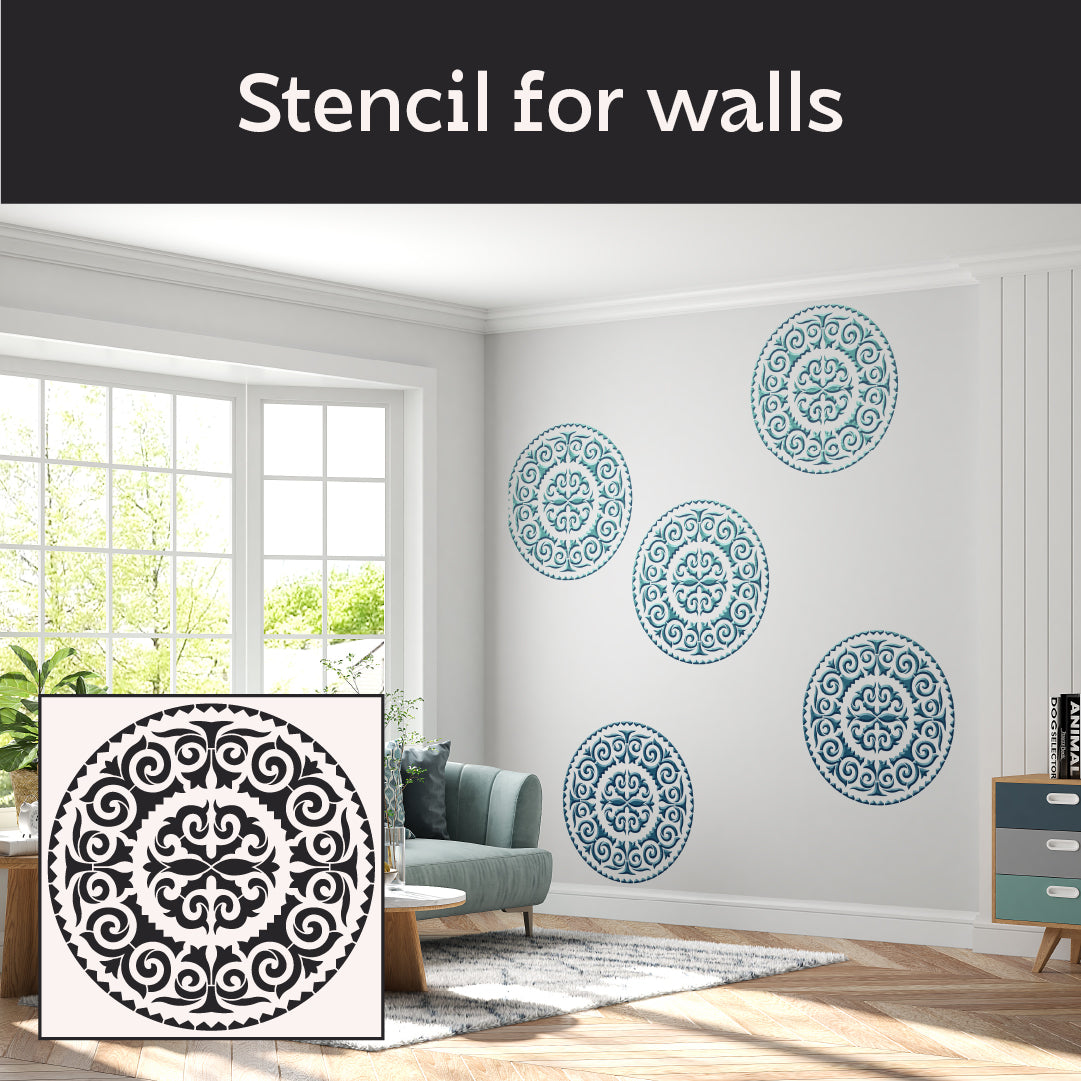 Create a unique interior with a pattern stencil DFA 0.3-1mm (C00124), 0.3mm-Under Painting
