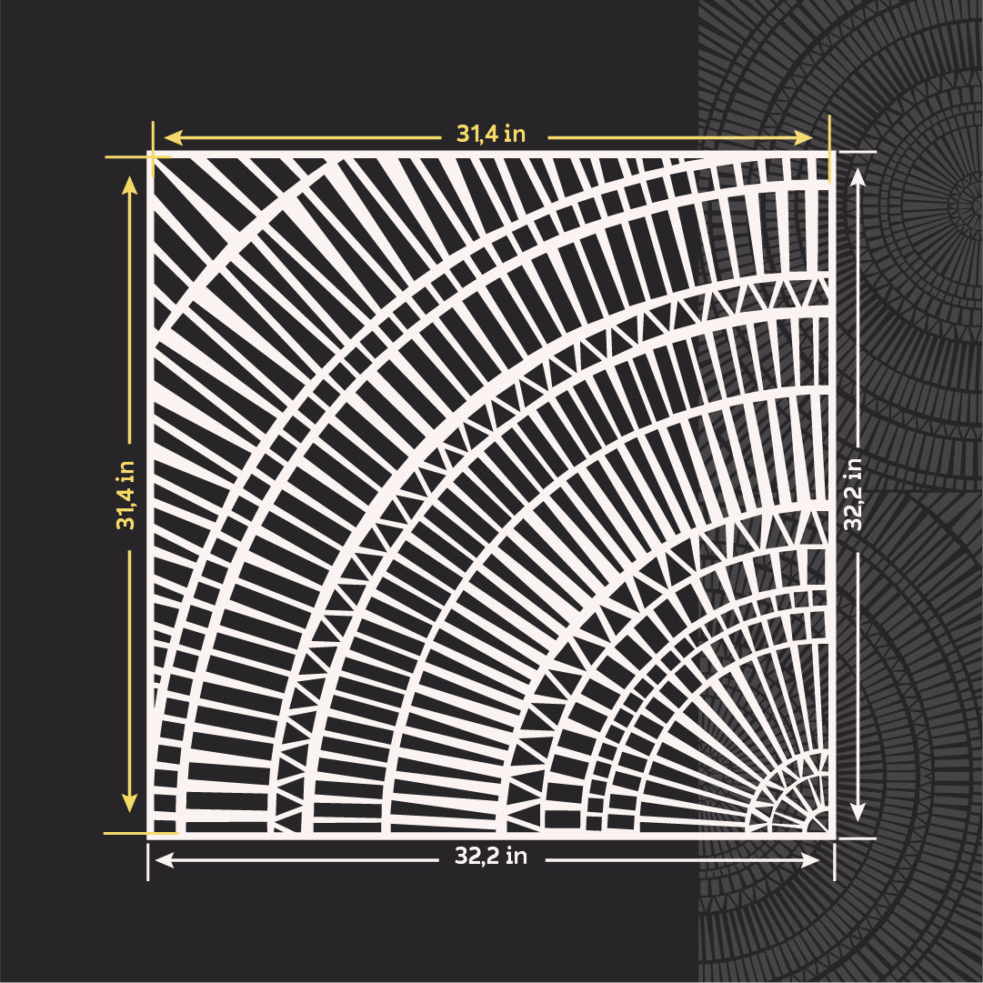 Create unique walls with DFA Stencil Round Pattern 0.3-1mm (C00125)