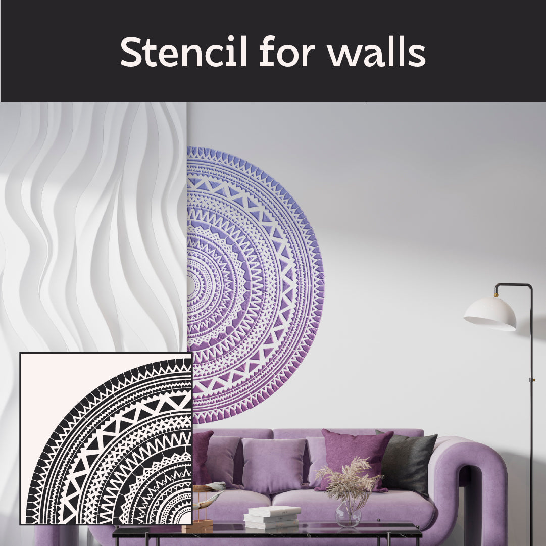 Elegant and stylish stencil DFA Round pattern for wall painting 0.3-1mm (C00128)