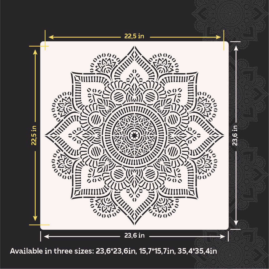 DFA Stencil "Mandala" - easily create beautiful and symmetrical decor 0.3-1 mm (С00139)