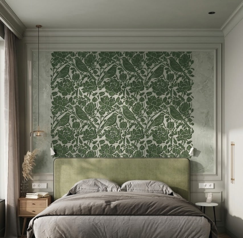 DFA Reusable Stencil "Nature" for Plaster and Paint 0.3–1 mm – William Morris Collection (P00181)