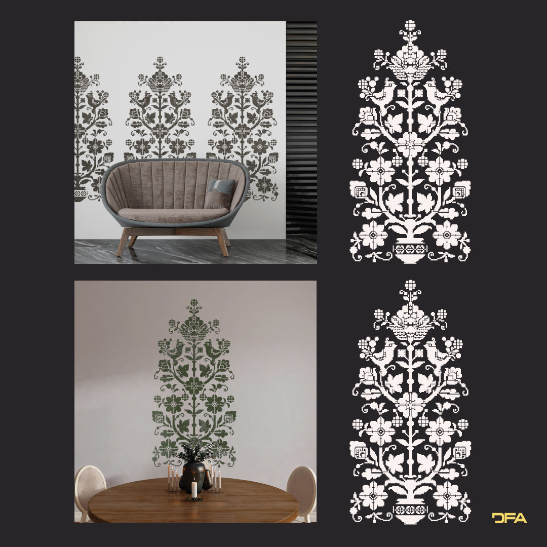 Update the interior: Ethnic style with DFA stencil "Vysyvanka" 0.3-1 mm (Z00039)