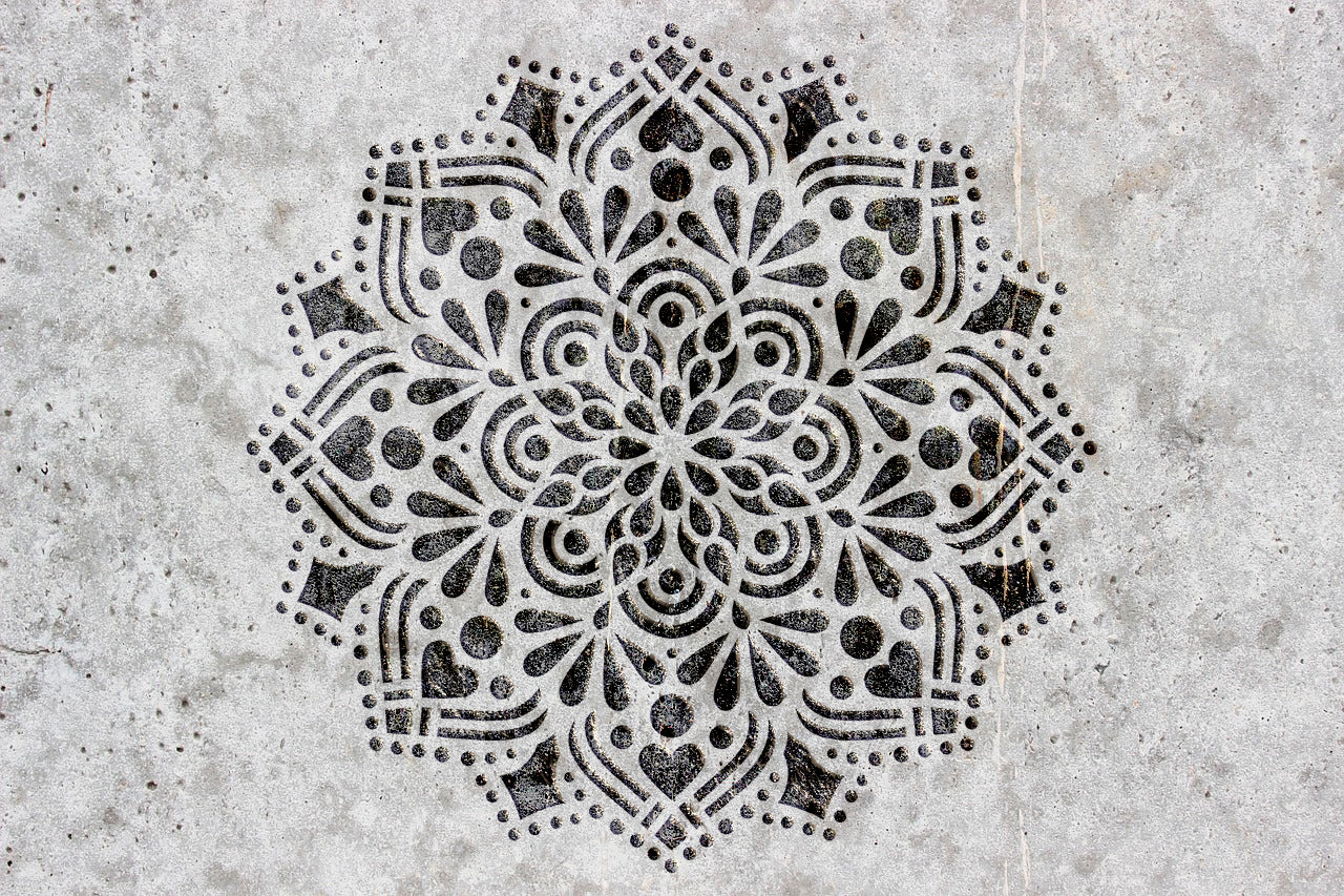 Stencil DFA reusable Round pattern for plaster and paint 0.3-1 mm (C00114)