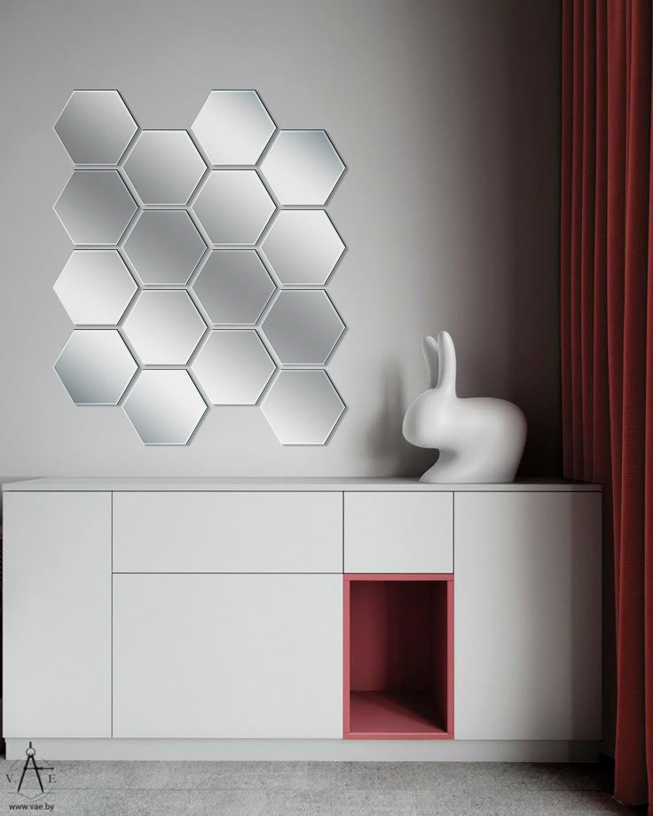 Mirror decor DFA Sota - visual expansion of space and elegance, 8 pcs/16 pcs (YA00027)
