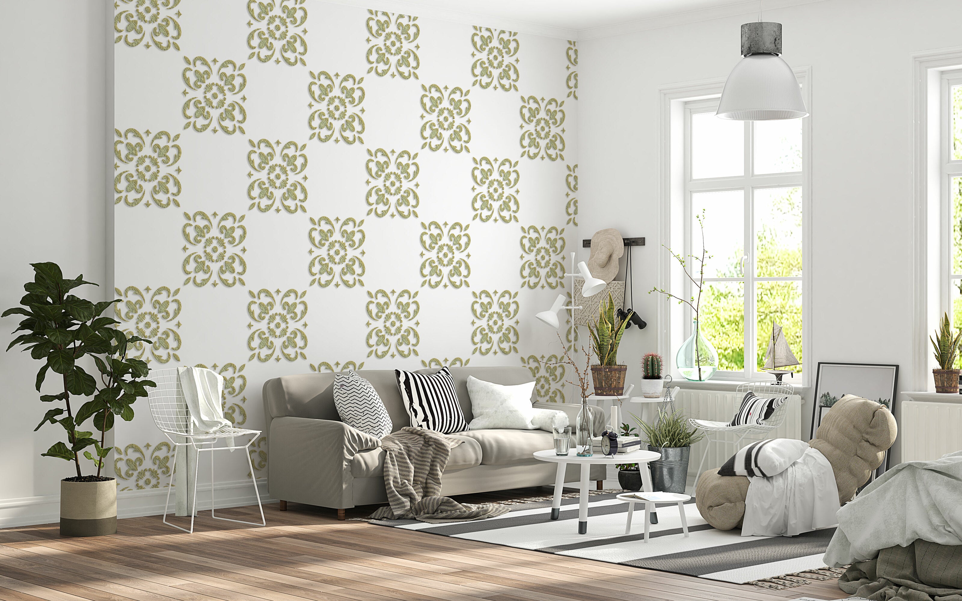 Quality stencil for decoration DFA square pattern, for putty and paint, 0.3-1mm (K00050)