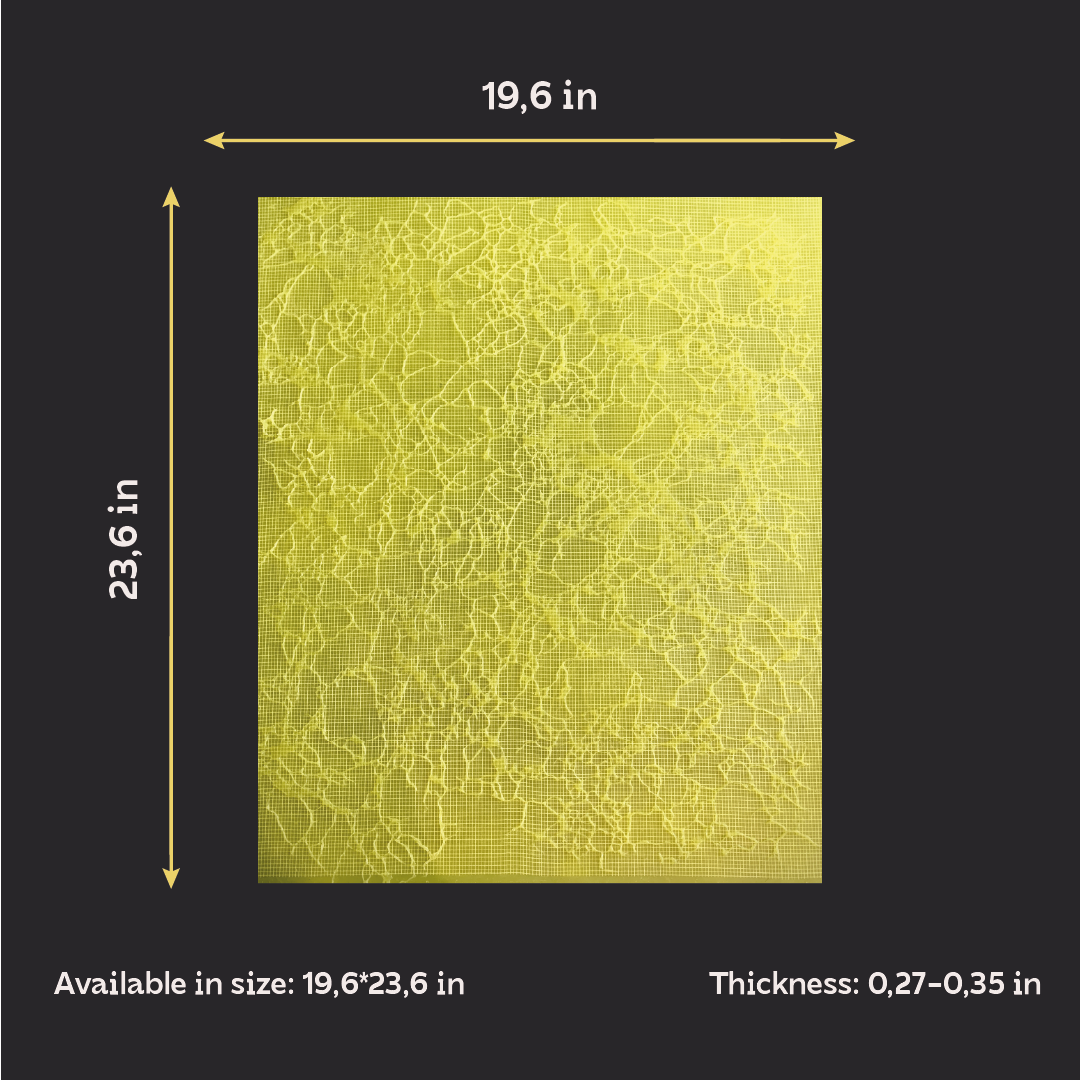 Silicone impression for decoration Marble veins yellow W00002