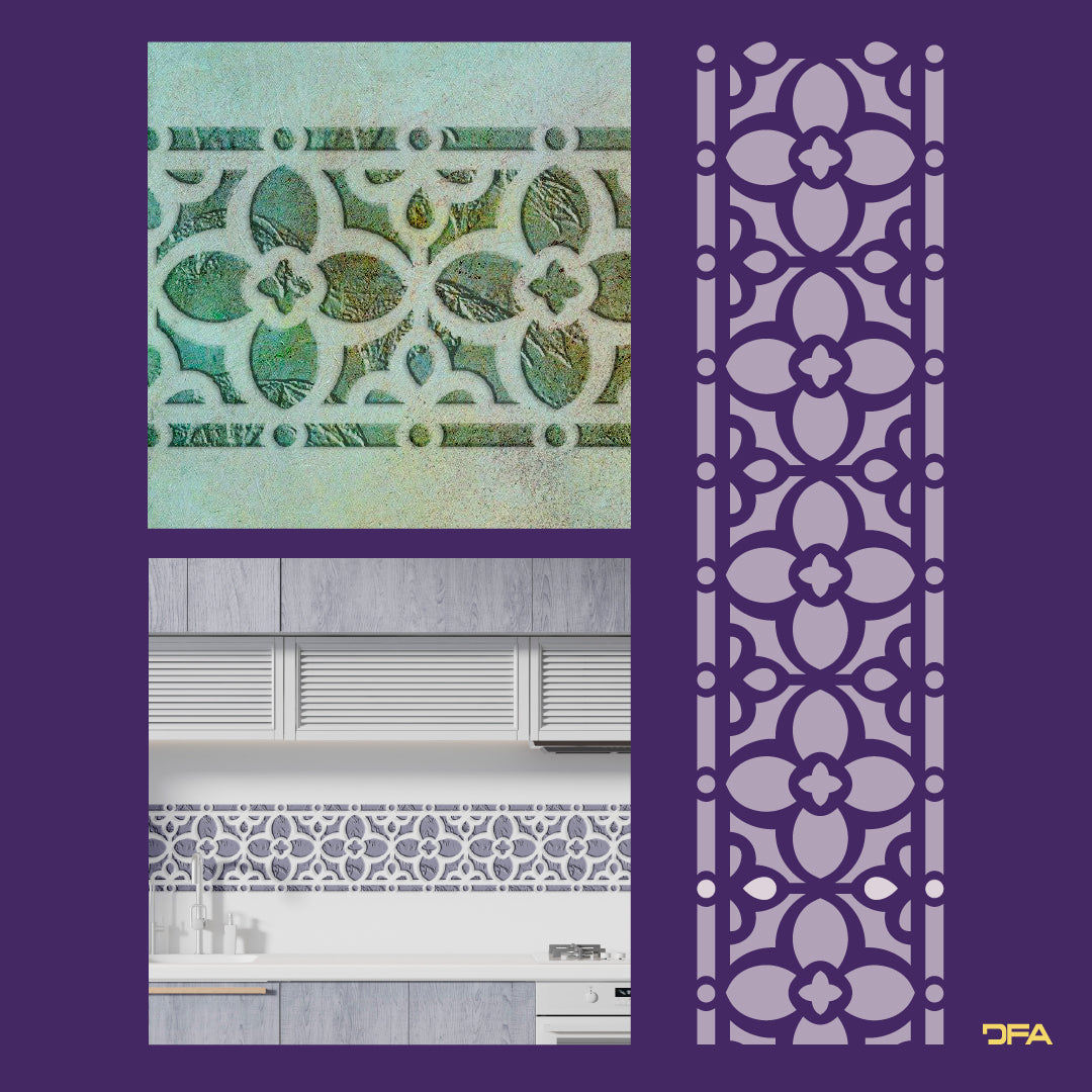 Stencil DFA Border for plaster and paint 0.3-1mm (B00066)
