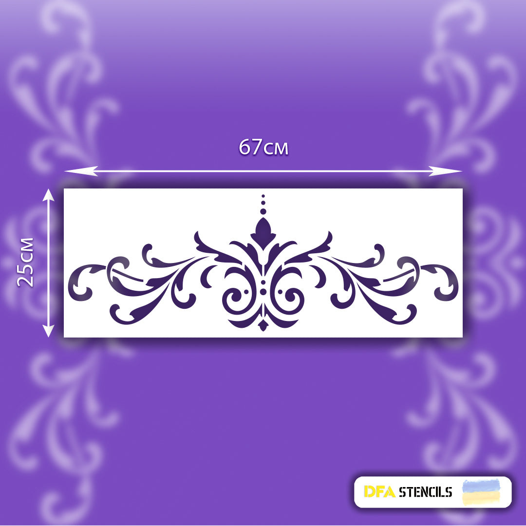 Stencil DFA Border, stencil for putty and paint 0.3-1mm (B00052)