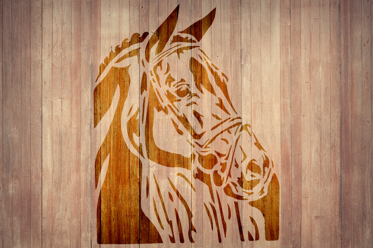 Stencil Horse DFA animals for walls for plaster and paint 0.3-1mm (J00048)