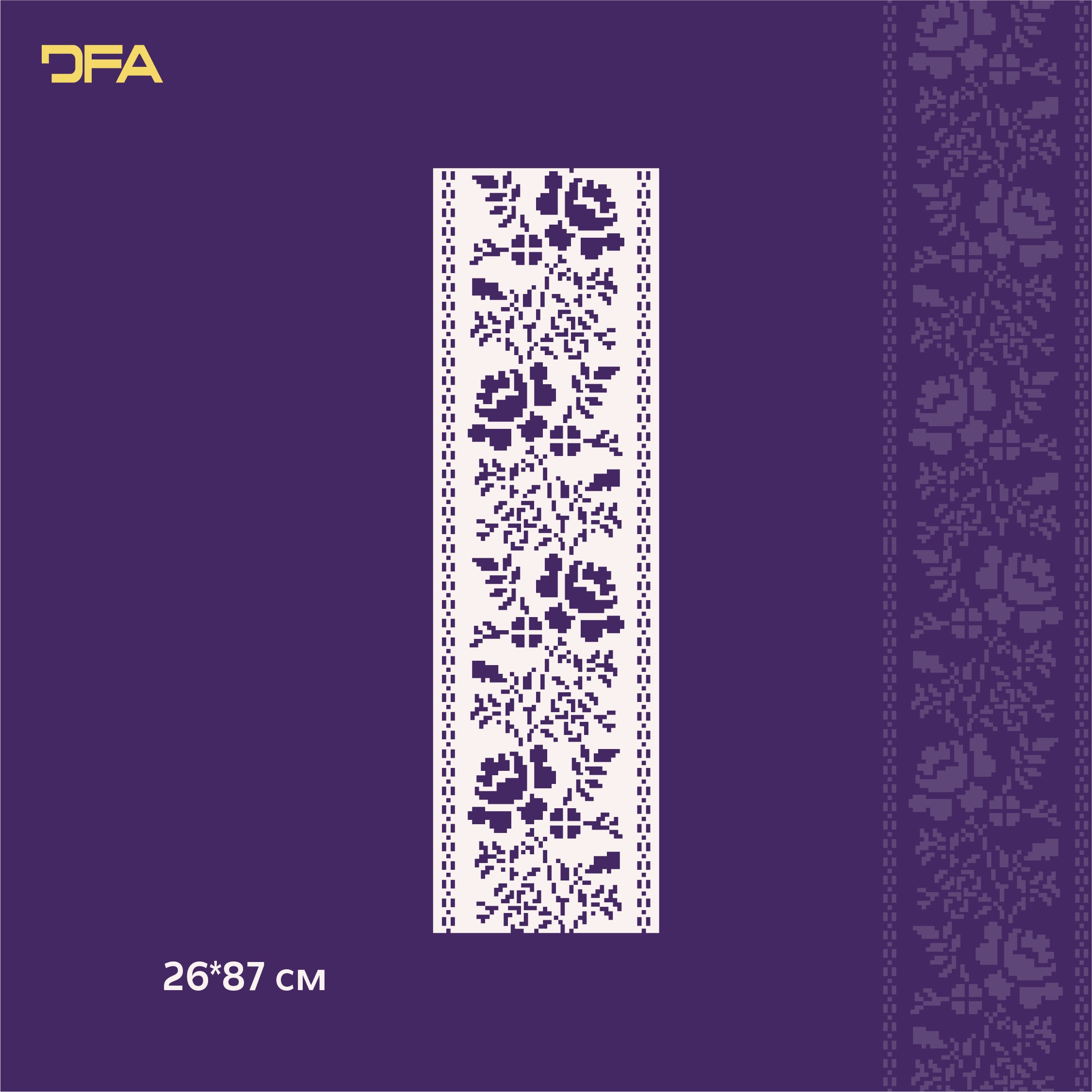 Ethno Stencil DFA Embroidered patch for plaster and paint (Z00003)