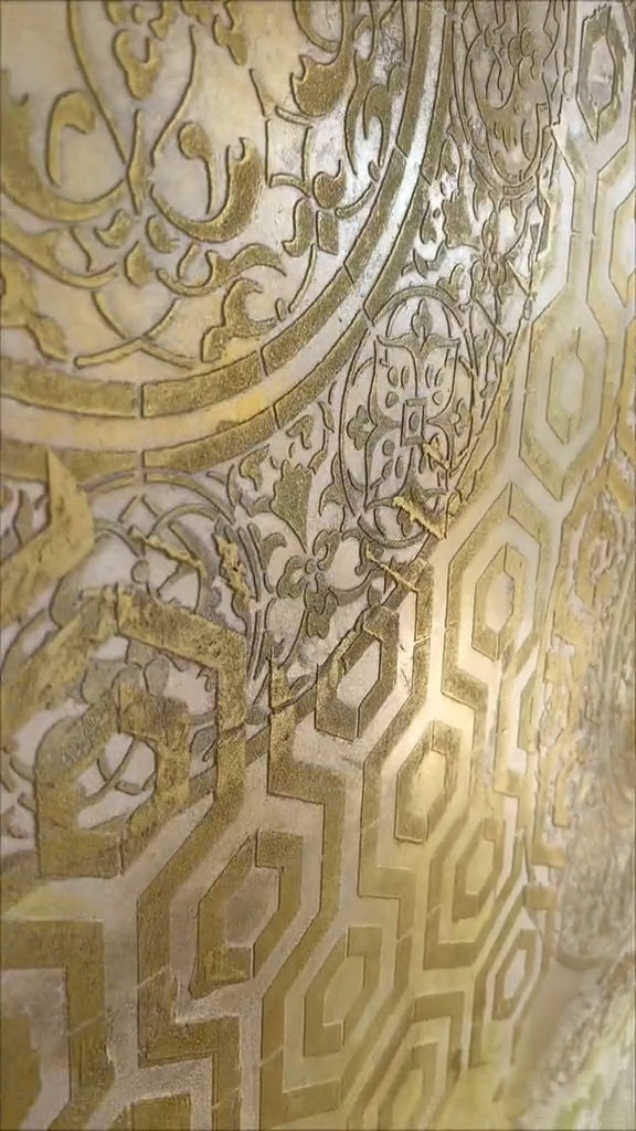 Wall decor stencils DFA (Geometry 25 + Round 14) set for plaster and paint 0.3-1 mm (N00139)