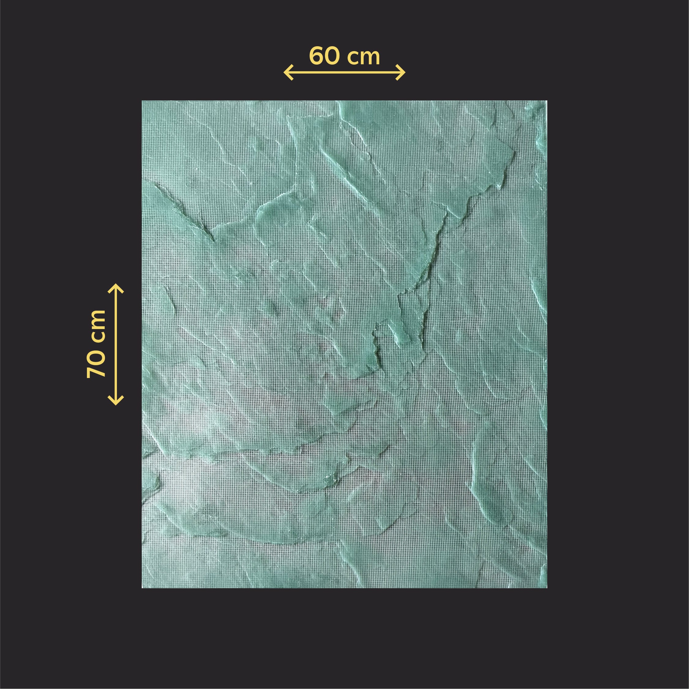 Silicone impression for decoration Stone texture (green) W00005
