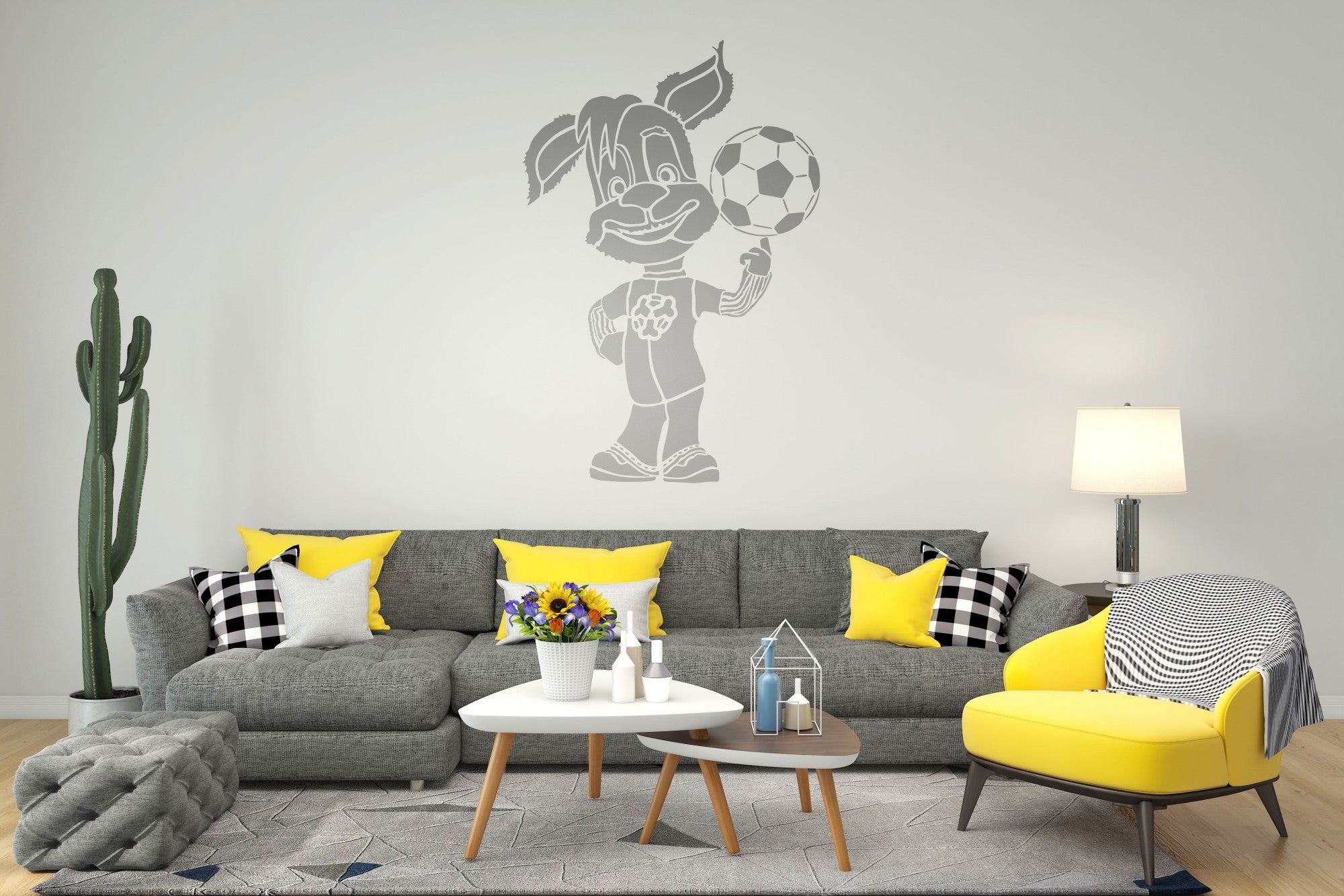 Stencil DFA reusable for plaster and paint 0.3-1mm Football player (E00006)