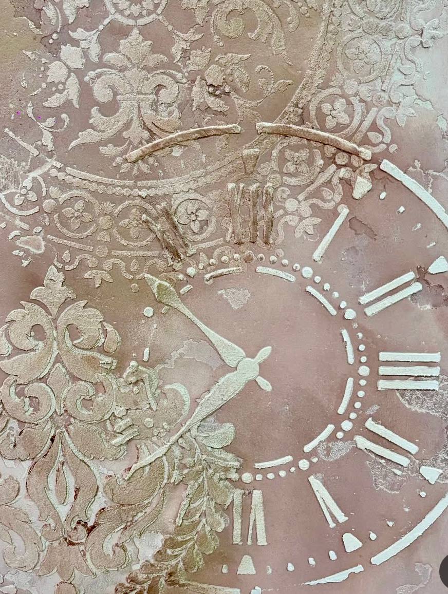 Liven up your walls with DFA stencil Clock - a modern interior accent 0.3-1 mm (C00039-d)