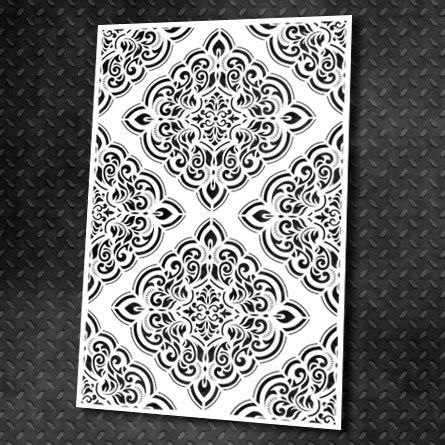 Stencil for decoration DFA Royal Damascus, for putty and paint, 0.3-1mm (D00035)