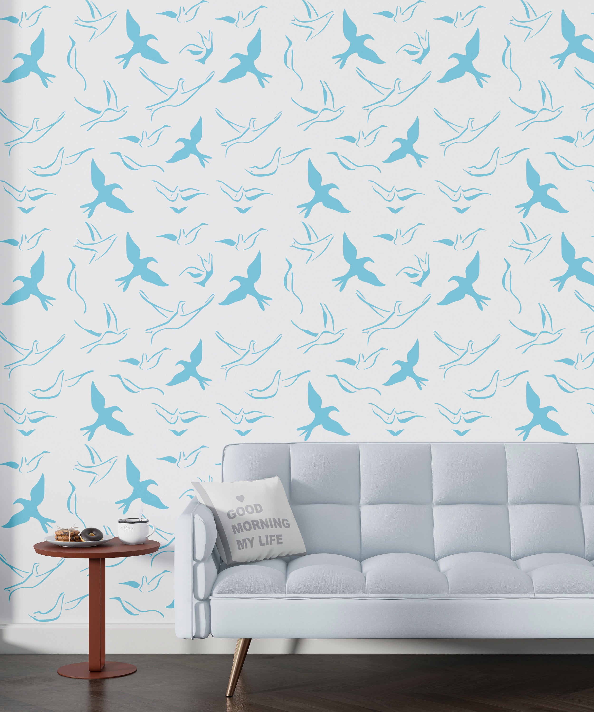 Stencil Birds DFA animals for walls for plaster and paint 0.3-1mm (J00035)