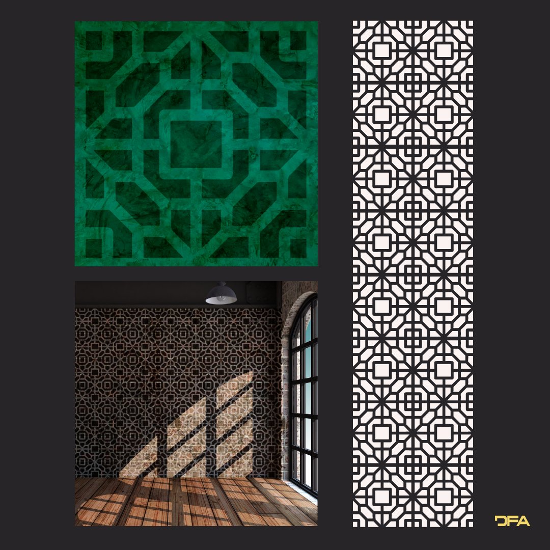 Stencil DFA Square pattern, for plaster and paint 0.3-1mm (K00092)