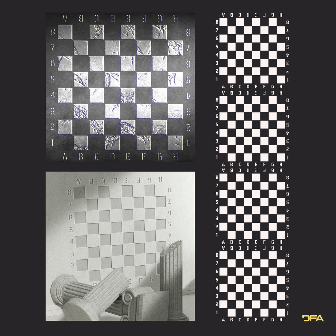 Stencil DFA Checkerboard for plaster and paint 0.3-1mm (X00112)