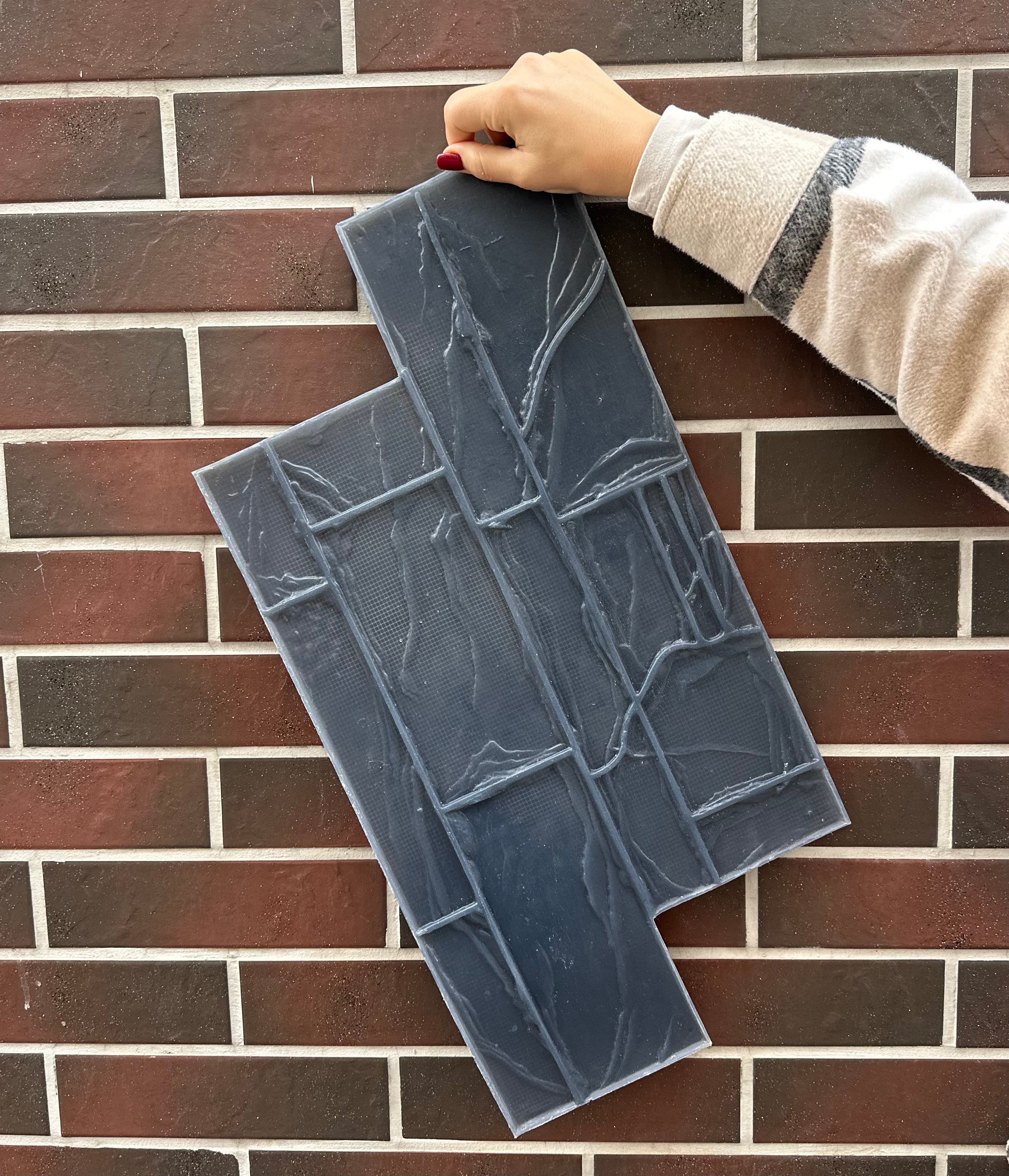Silicone impression for decoration decorative stone (clinker) W00033