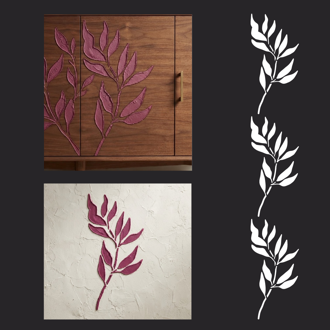DFA "Flower" Stencil for Decoupage on Interior Decor Items (P00208)