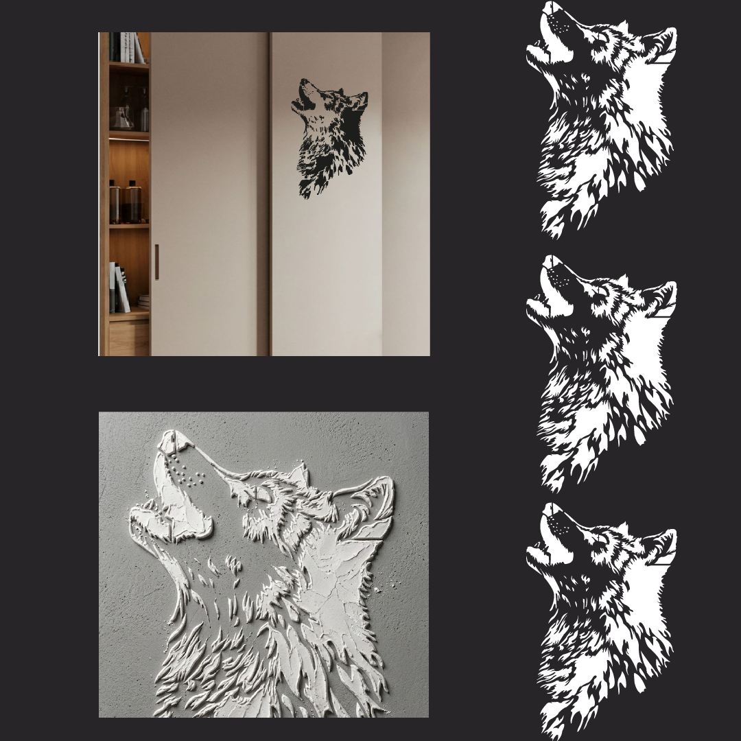 DFA Wolf Stencil β create a sense of lightness in your interior. Thickness 0.3β1 mm (J00079)