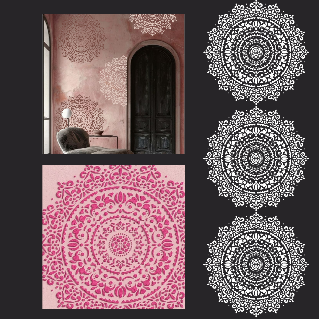 Spectacular circular pattern with DFA stencil - simple, fast, stylish 0.3-1 mm (C00013)