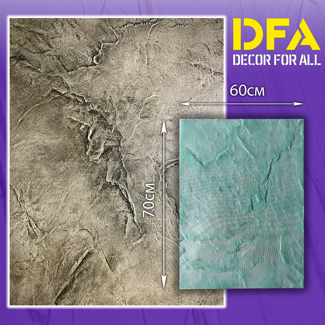 Silicone impression for decoration Stone texture (green) W00005