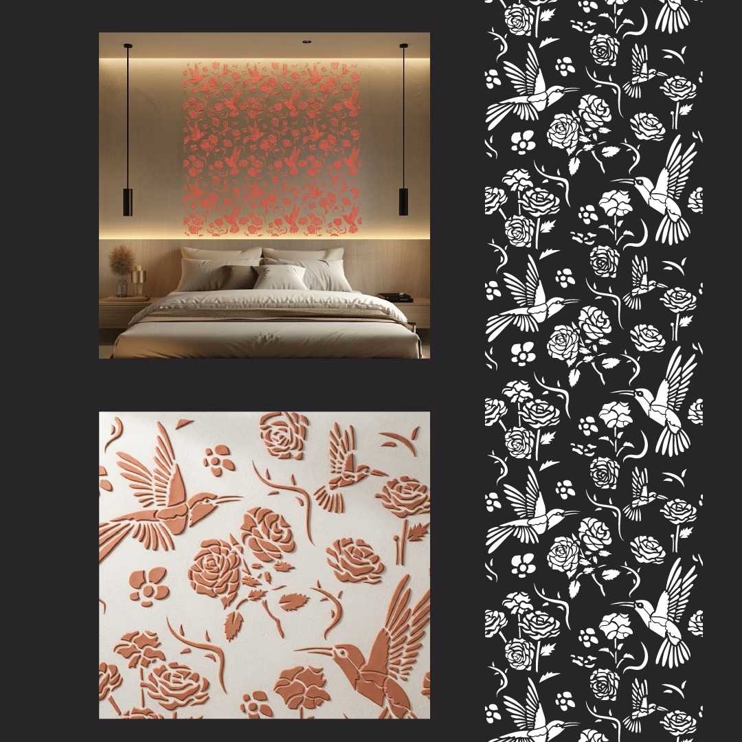 DFA Reusable Stencil "Nature" for Plaster and Paint 0.3–1 mm – William Morris Collection (P00183)