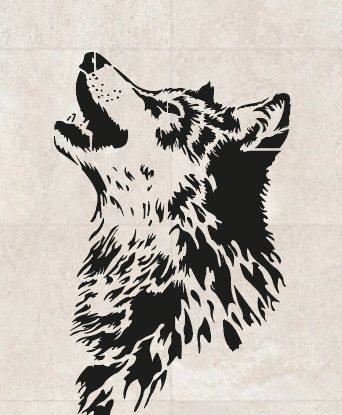 DFA Wolf Stencil β create a sense of lightness in your interior. Thickness 0.3β1 mm (J00079)