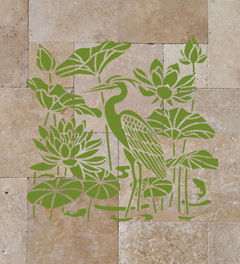 DFA Heron stencil β create a sense of lightness in your interior. Thickness 0.3β1 mm (J00082)