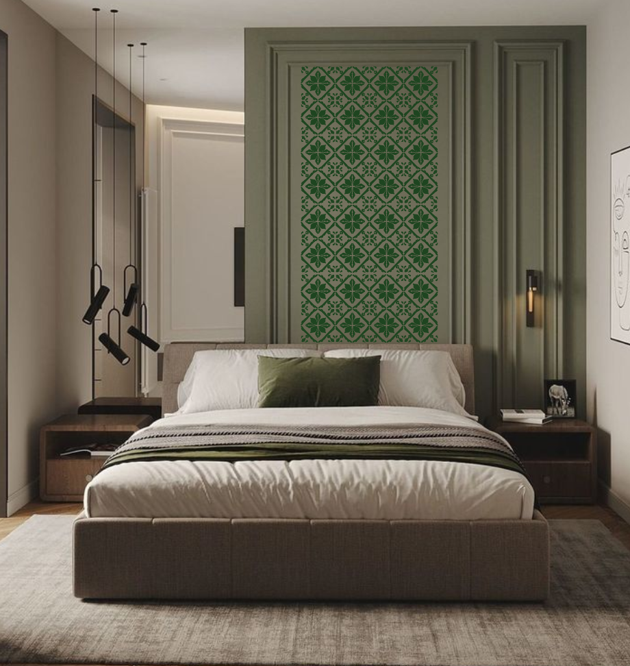 Square Patterns for Vibrant Interiors: DFA 0.3–1 mm Decorative Stencil (K00137)
