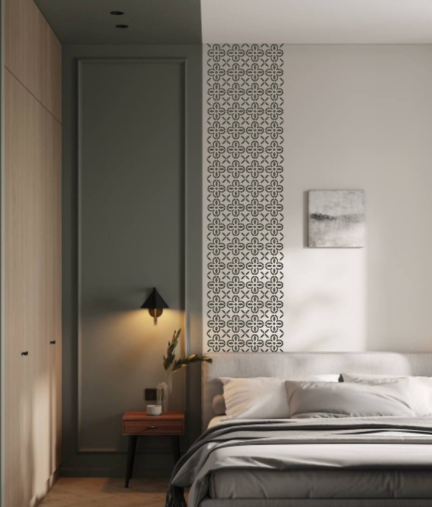 Square Patterns for Vibrant Interiors: DFA 0.3–1 mm Decorative Stencil (K00140)