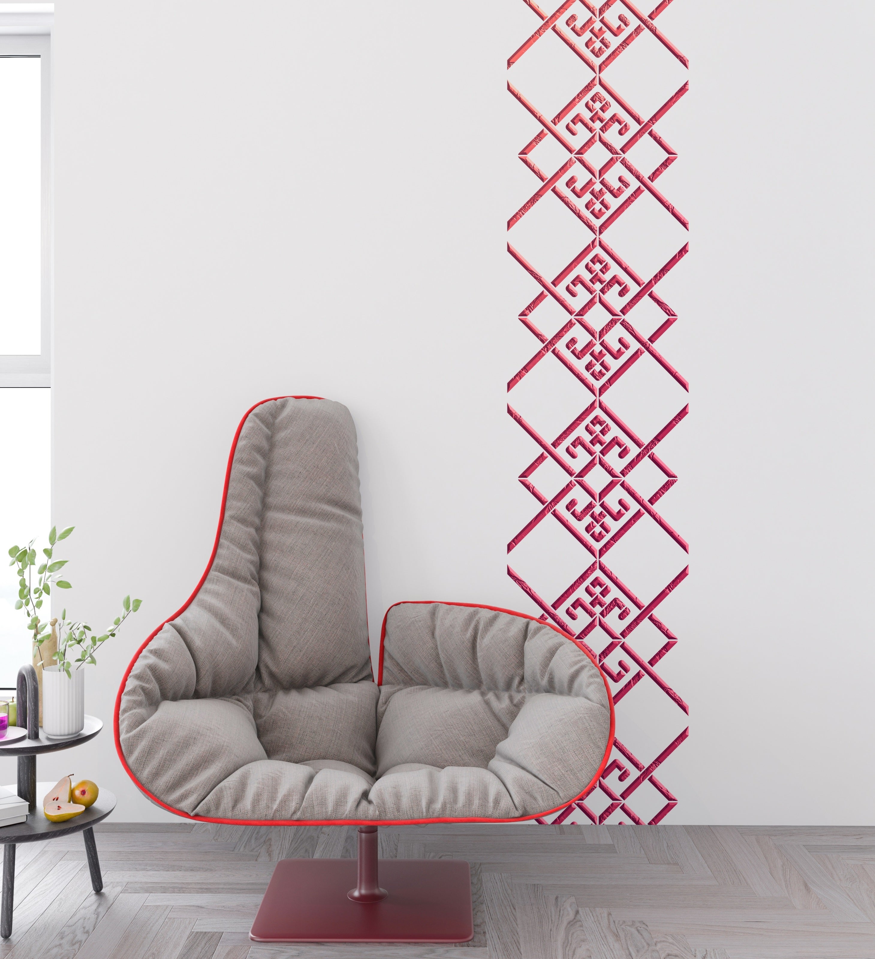 Ukrainian ornament: stencil DFA for decorative plaster and paint 0.3-1 mm (Z00075)