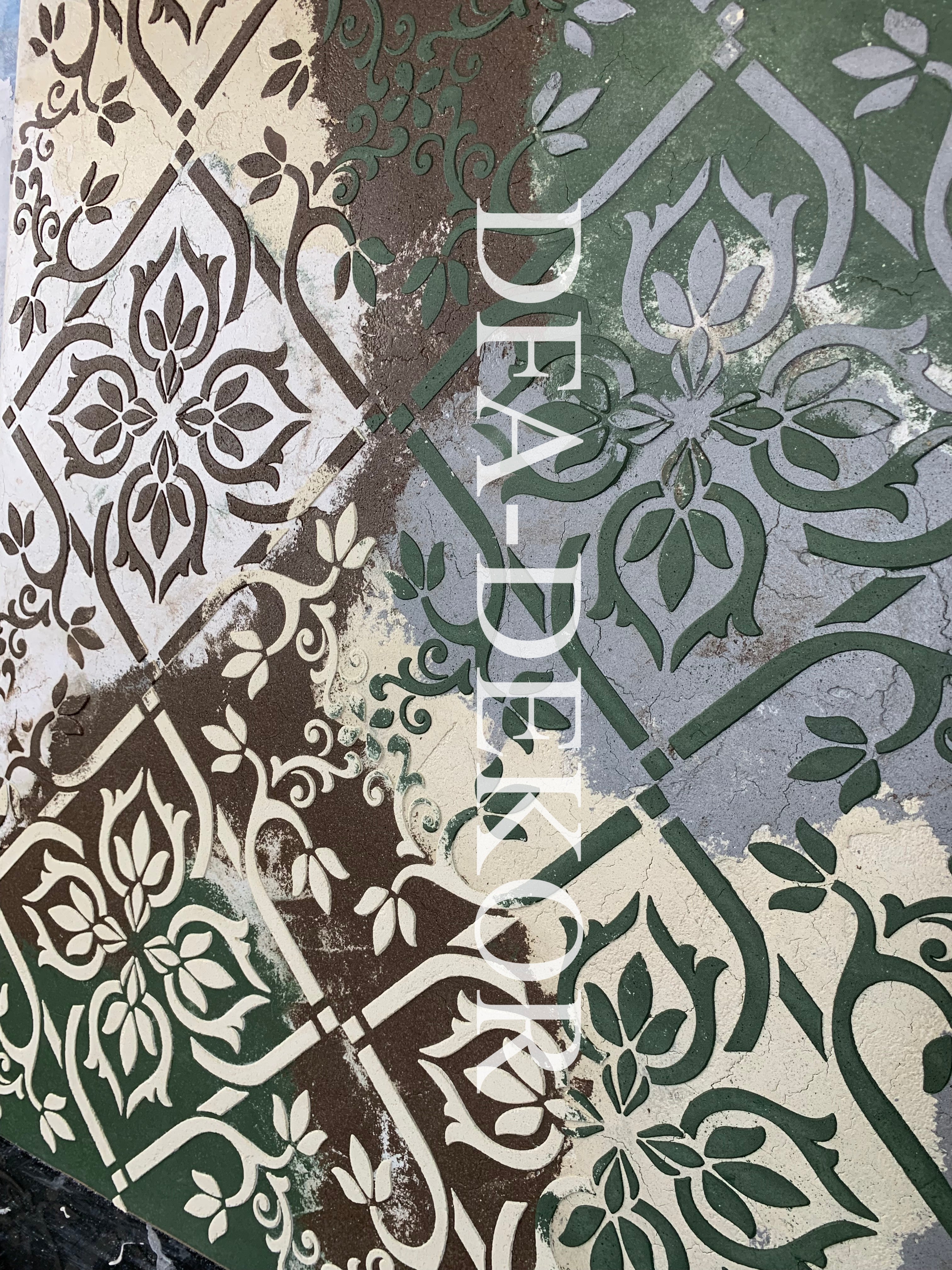 Stencil for decoration DFA square pattern, for putty and paint, 0.3-1mm (K00020)