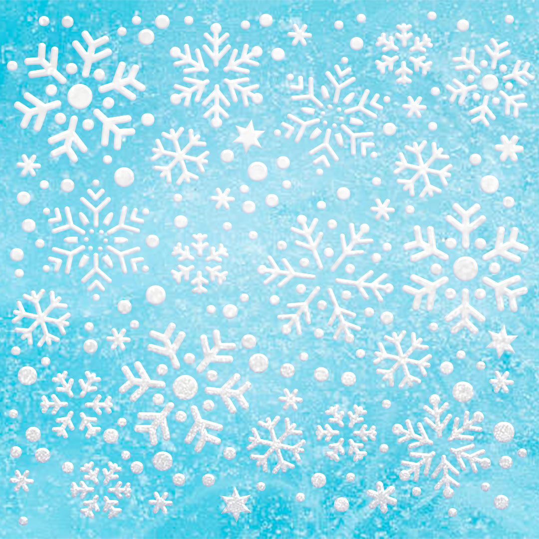 Stencil DFA reusable for plaster and paint 0.3-1mm Snowflakes (E00026)