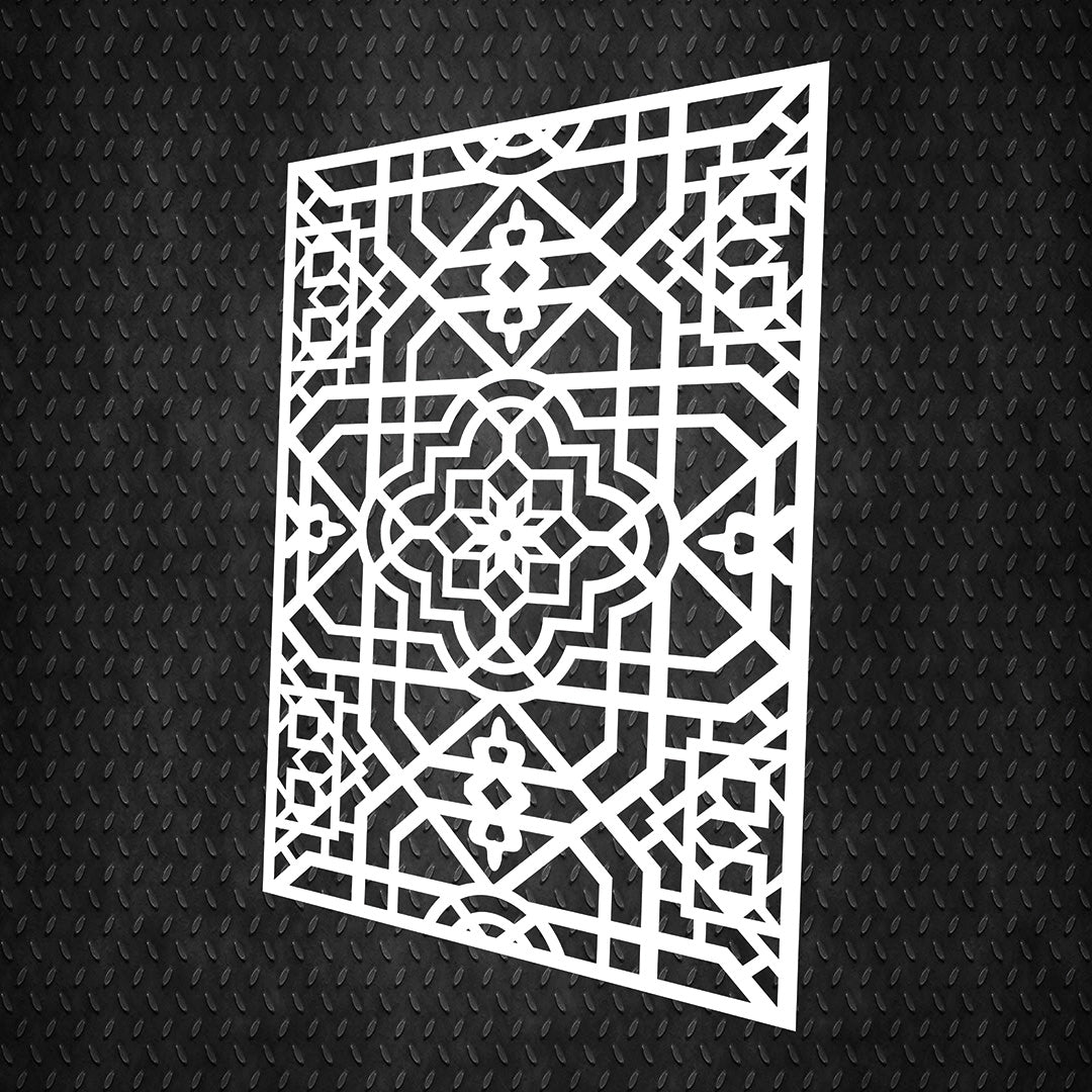 Reusable stencil DFA for decorative plaster and paint Oriental pattern 0.3-1mm (V00041)