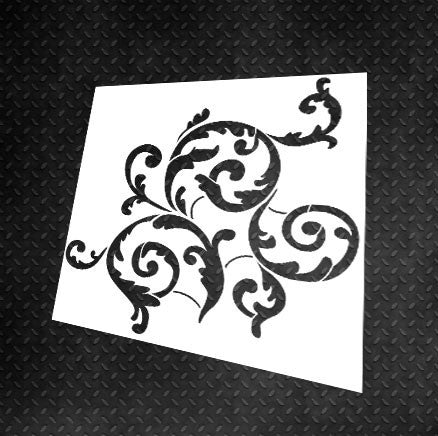 Reusable stencil DFA for decorative plaster and paint Oriental pattern 0.3-1mm (V00039)
