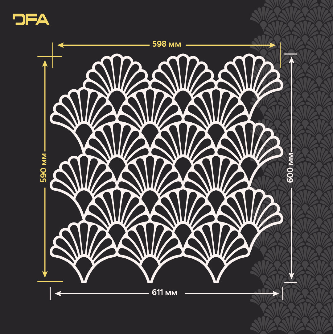 Create an oriental flavor: reusable stencil DFA for plaster 0.3-1 mm (V00081)