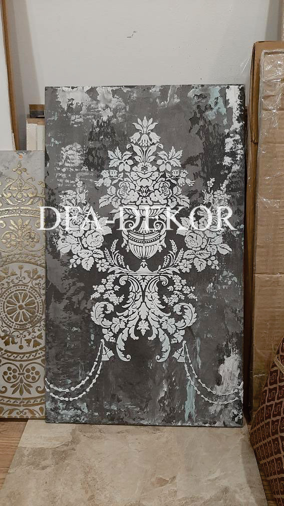 Stencil for decoration DFA Royal Damascus, for putty and paint, 0.3-1mm (D00024)