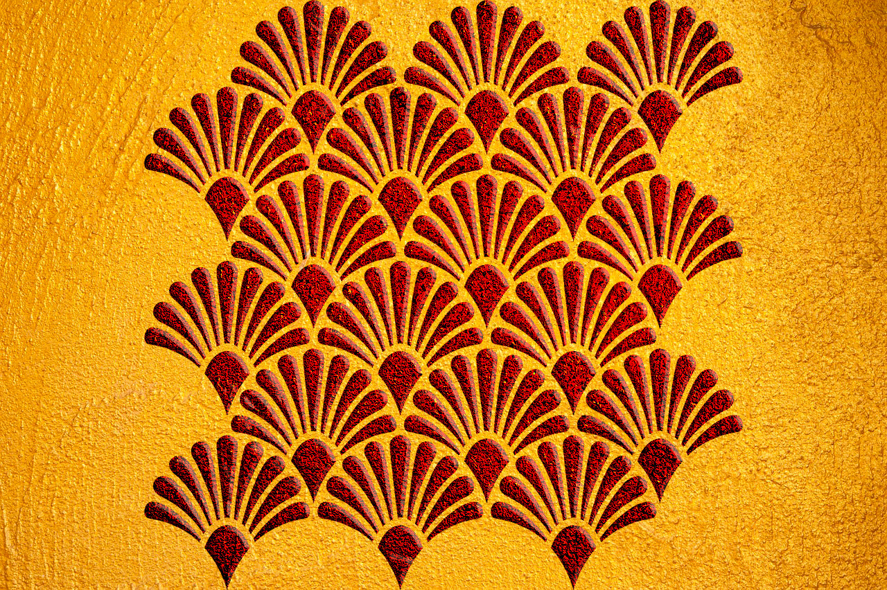 Create an oriental flavor: reusable stencil DFA for plaster 0.3-1 mm (V00081)