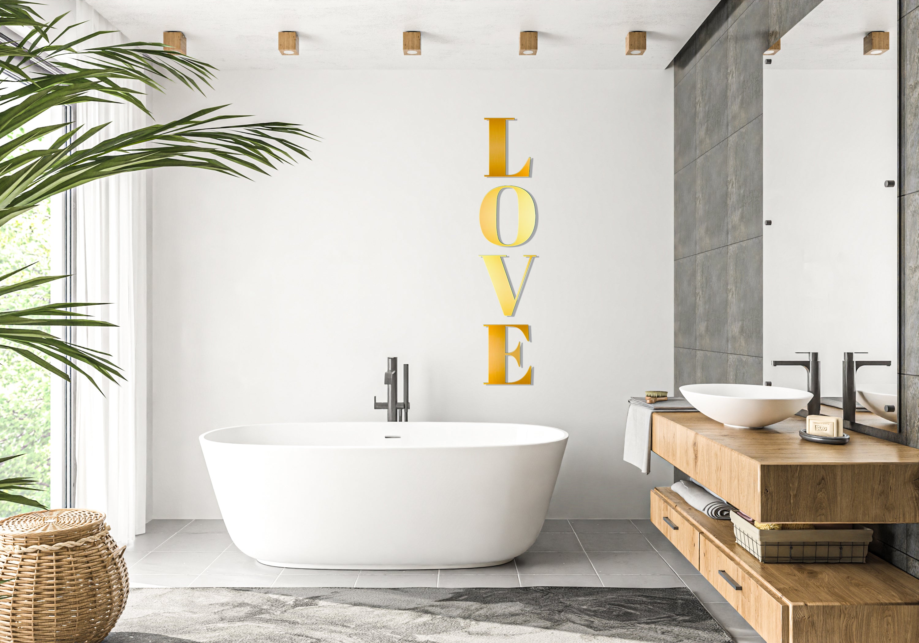 Fill your home with love: Mirror inscription LOVE from DFA for a special atmosphere (YA00018)