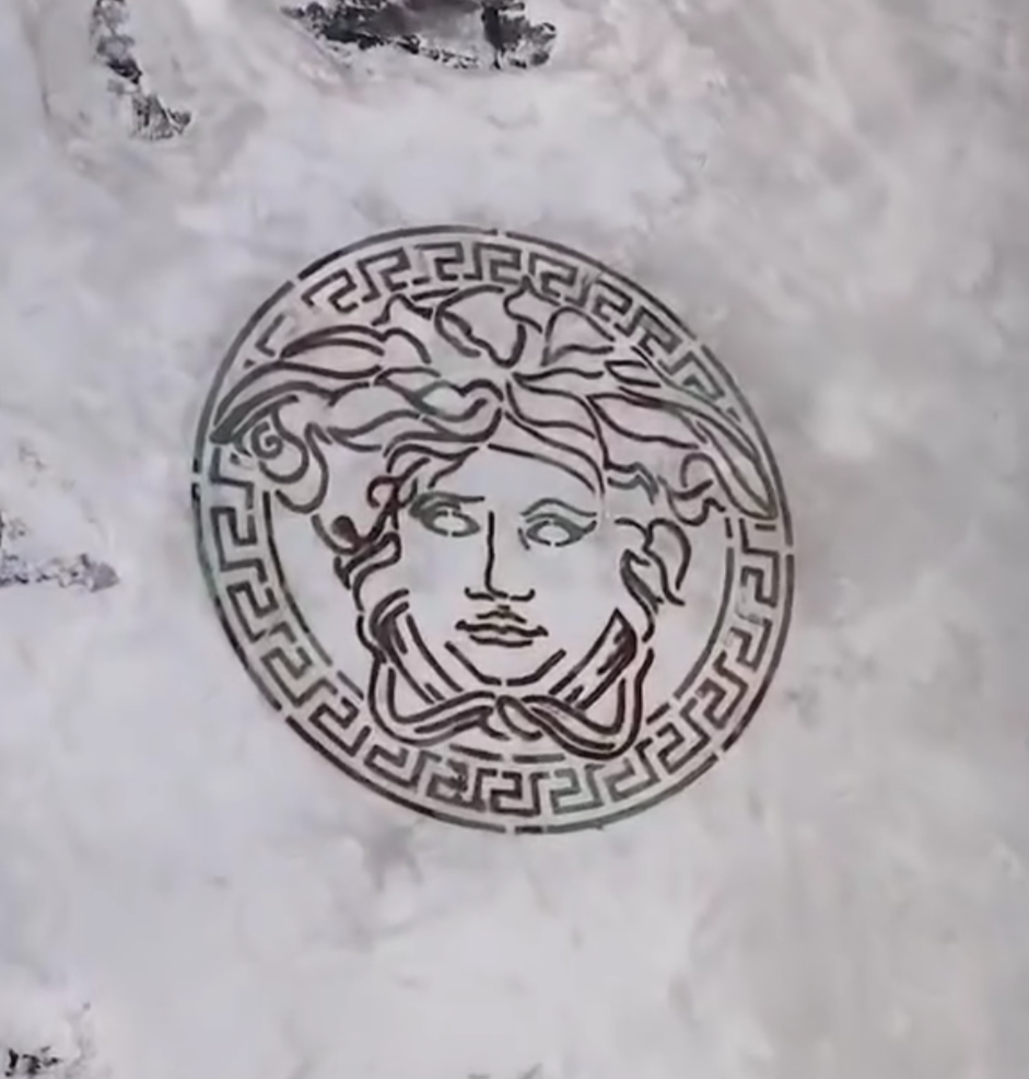 Versace Luxury Style DFA Stencil Round Pattern for Paint and Plaster 0.3-1mm (C00033)