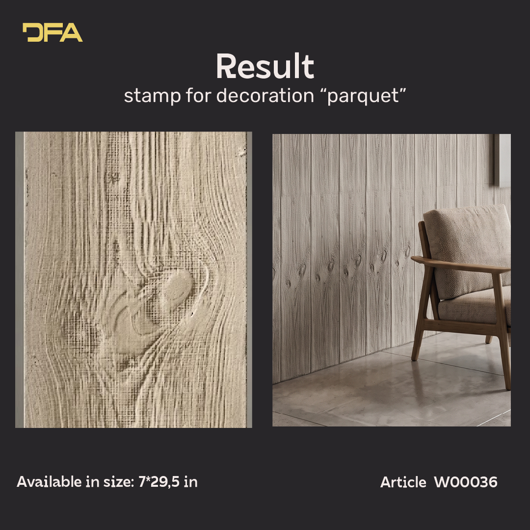 Silicone impression for parquet decoration W00036