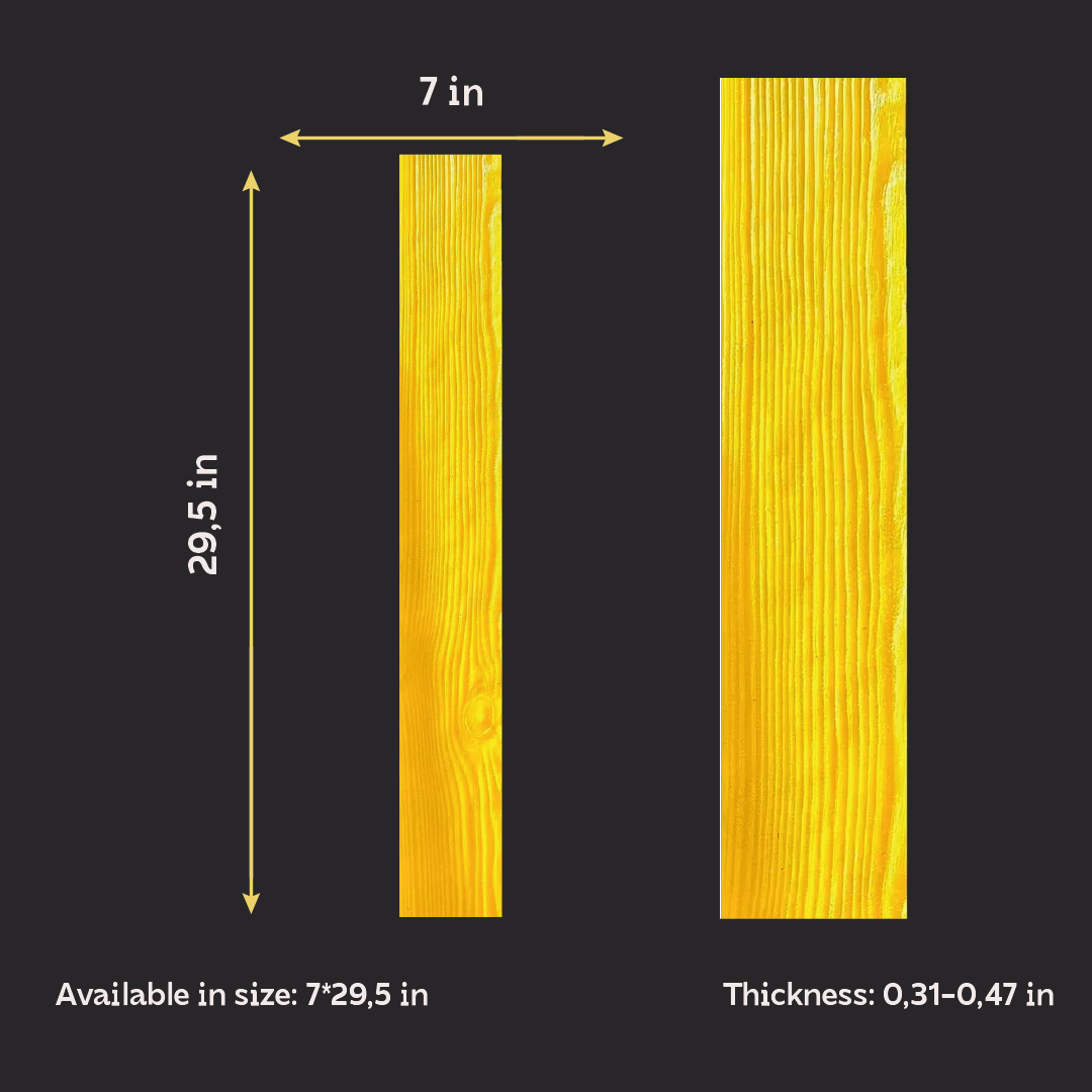 Silicone impression for decoration Tree 6 (yellow) W00026