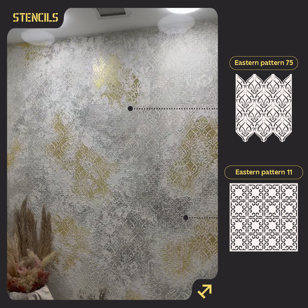 Set of stencils DFA for plaster and paint (East 75 + East 11) 0.3-1 mm (N00039)
