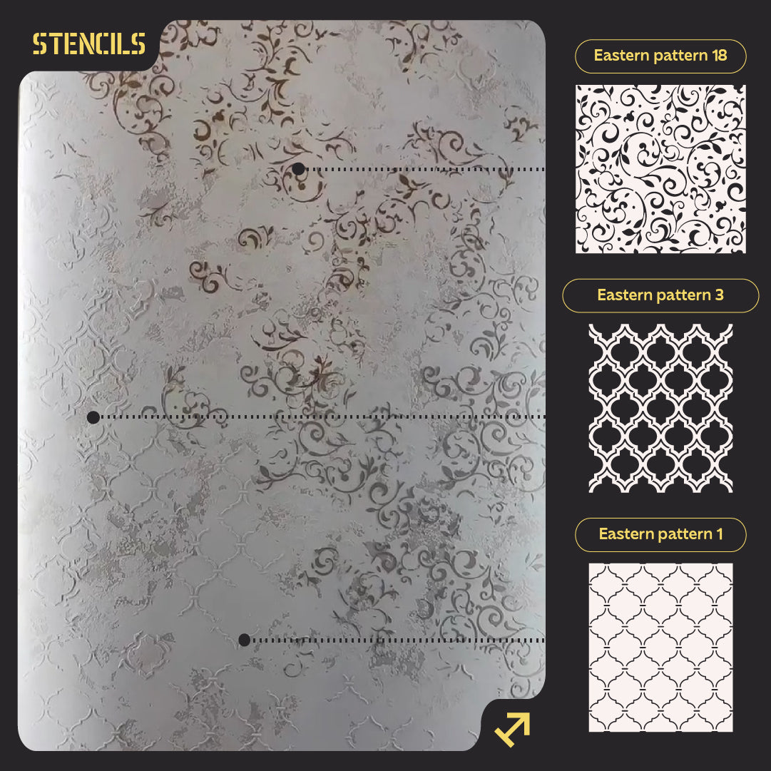 DFA wall decor kit (East 18 + East 3 + East 1) for plaster and paint 0.3-1 mm (N00081)