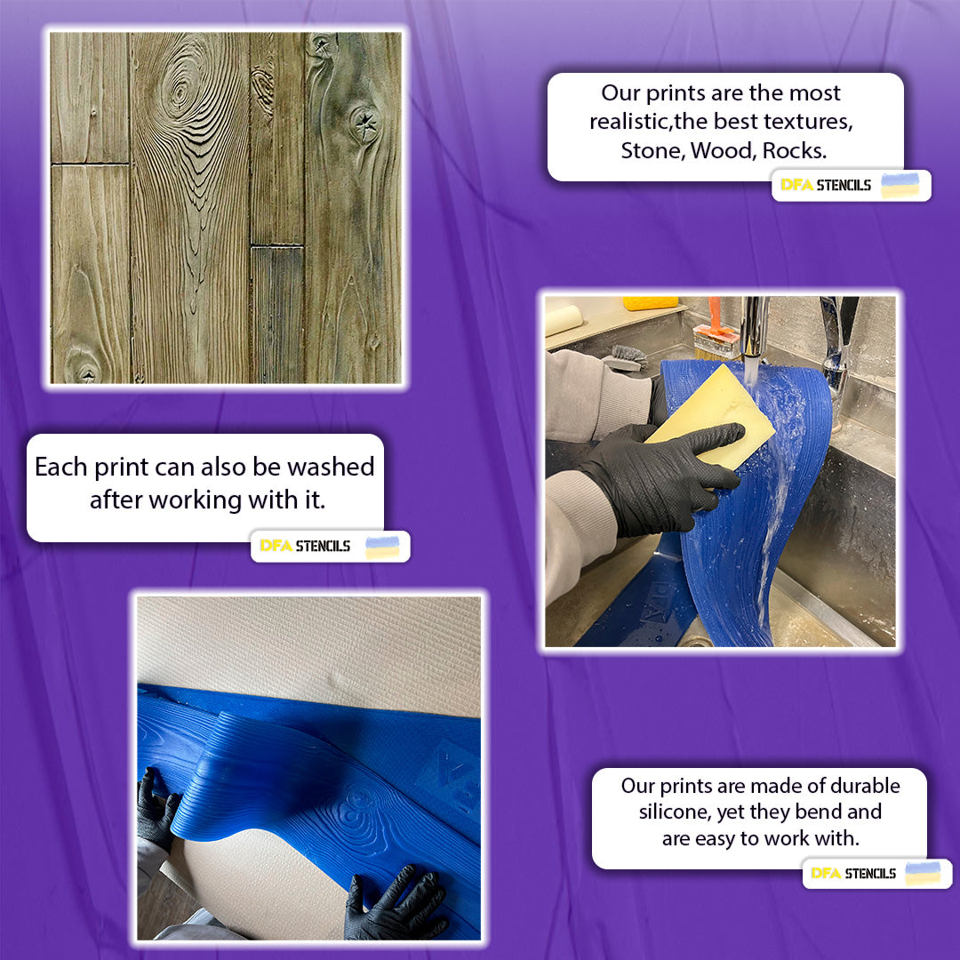 Silicone impression for decoration Tree 2 (blue) W00022
