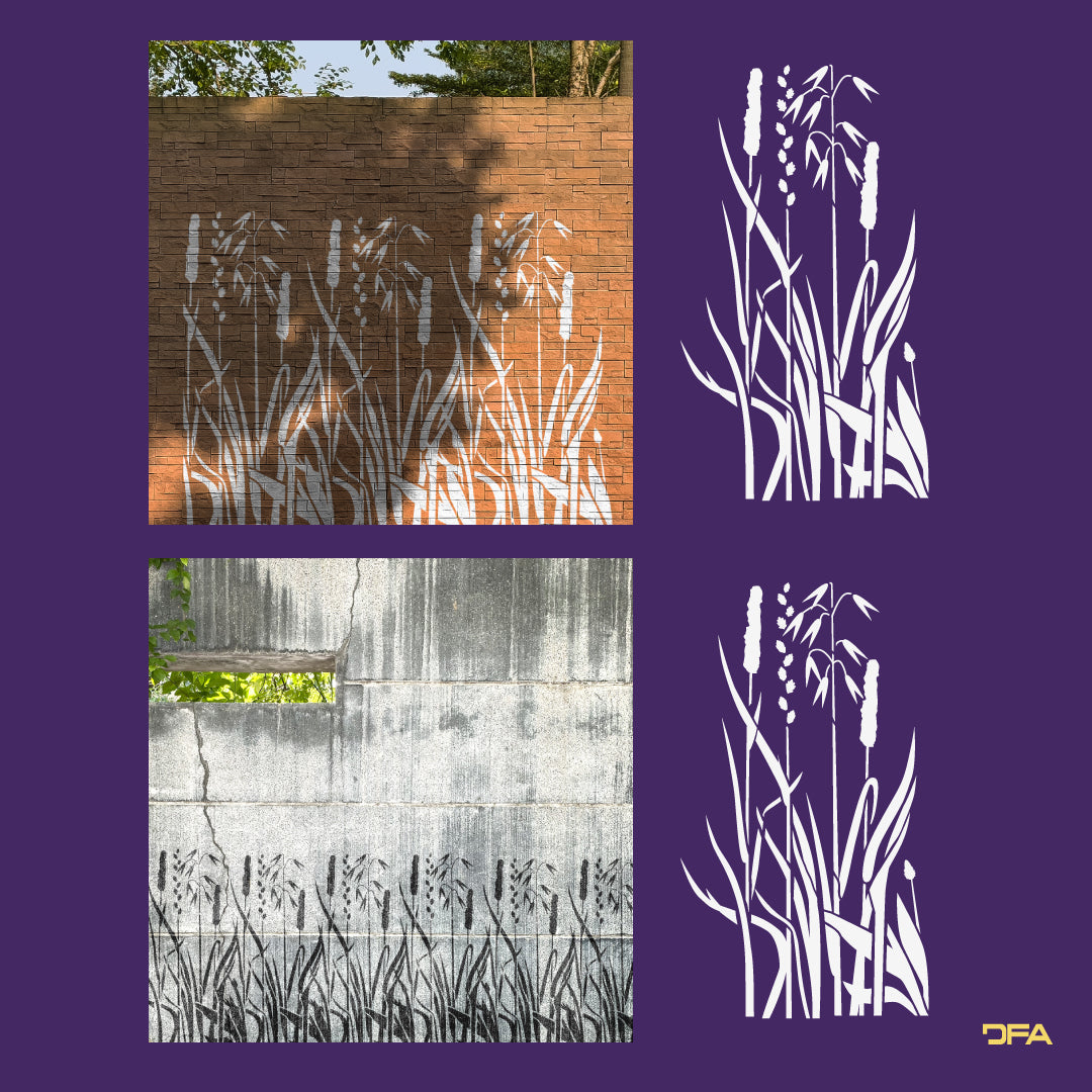 Stencil DFA for walls Grass 1 for plaster and paint 0.3-1mm (P00125)